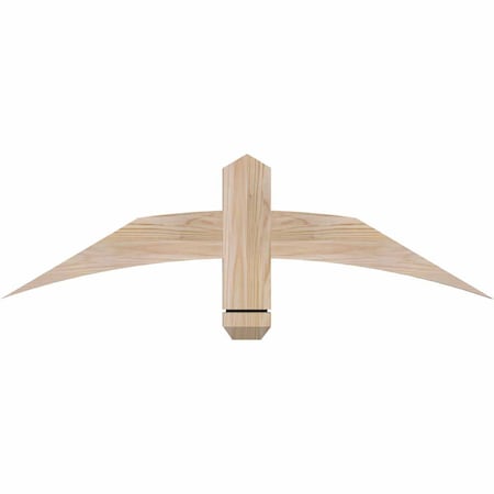 Ekena Millwork Bellingham Smooth Timber Gable Bracket, Douglas Fir, 36"W x 10"H x 1 1/2"D x 3 1/2"F, 7/12 Pitch GBW036X10X0204BEL00SDF